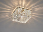 Diyas Ria Square Downlight in Polished Chrome with Crystal