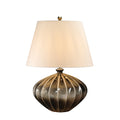 Elstead Rib Pumpkin Table Lamp in Brown and Gold