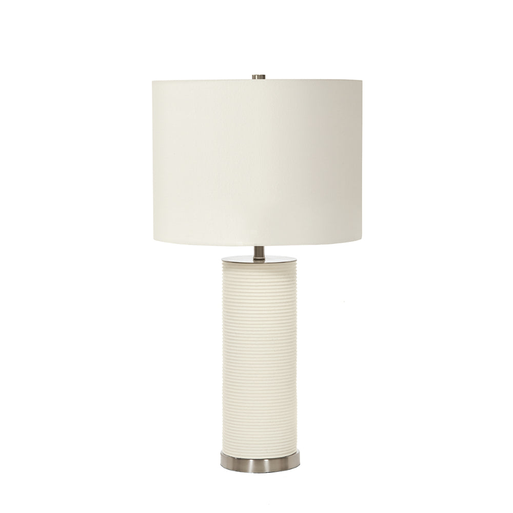 Elstead Ripple Table Lamp in White