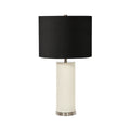 Elstead Ripple Table Lamp in White with Black Shade