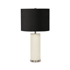 Elstead Ripple Table Lamp in White with Black Shade