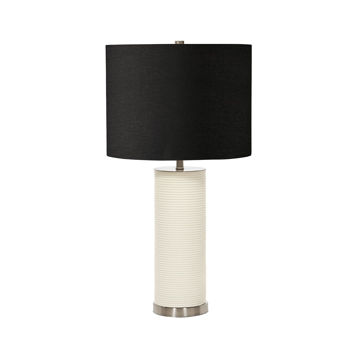 Elstead Ripple Table Lamp in White with Black Shade