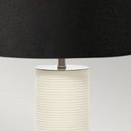 Elstead Ripple Table Lamp in White with Black Shade
