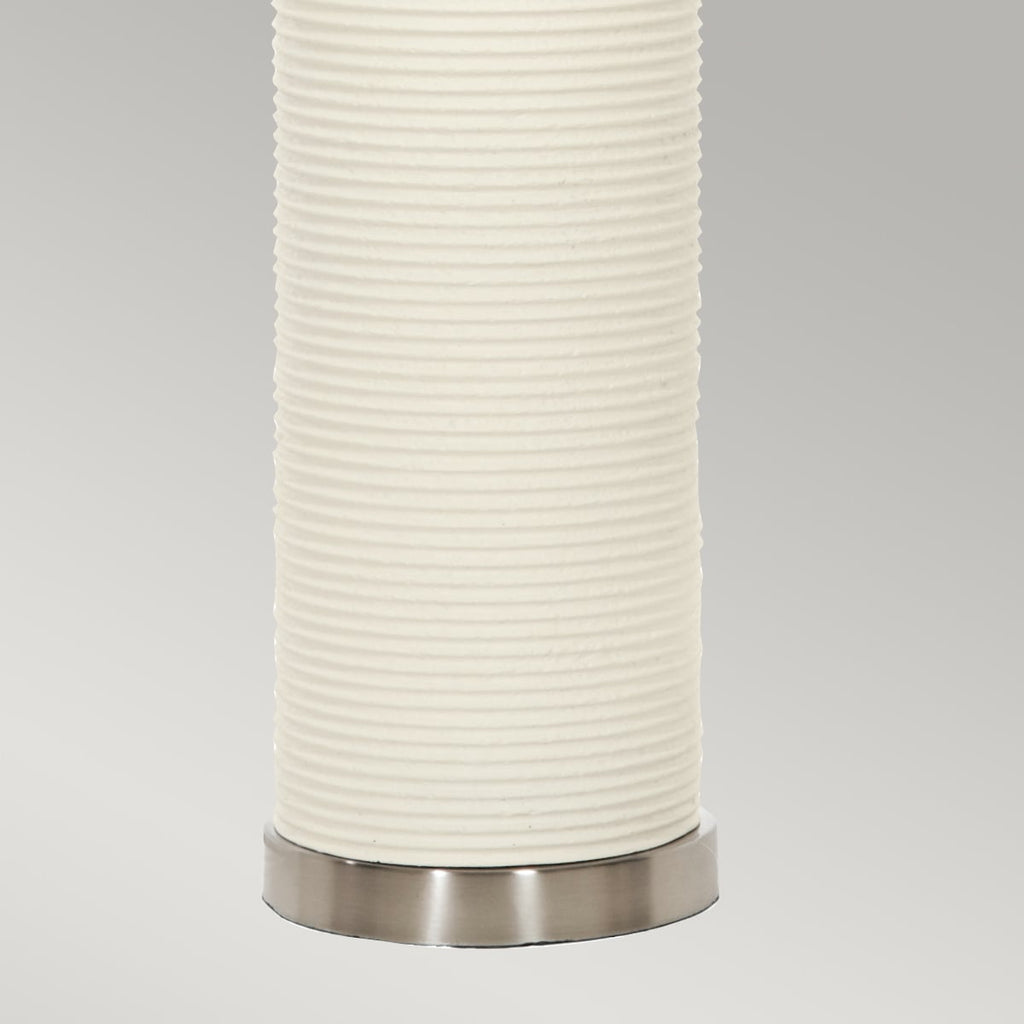 Elstead Ripple Table Lamp in White with Black Shade