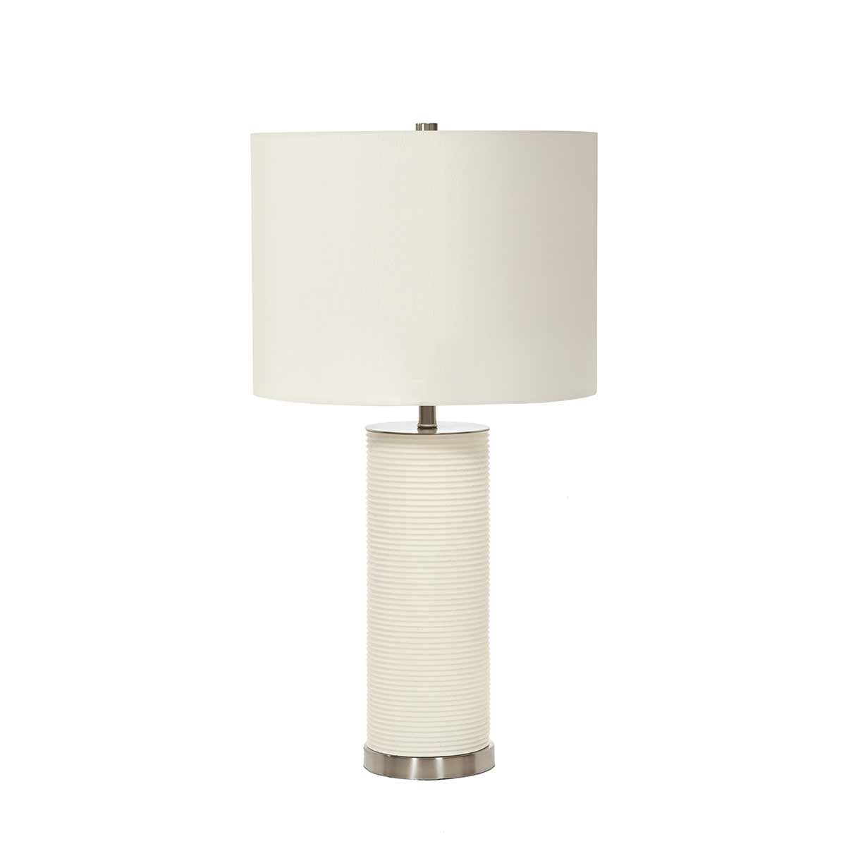 Elstead Ripple Table Lamp in White