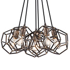 Kichler Rocklyn 6 Light Cluster Pendant Light in Raw Steel