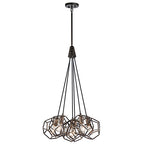 Kichler Rocklyn 6 Light Cluster Pendant Light in Raw Steel