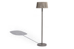Rop and Strip 500lm Solar Lamppost 175 cm - Teak Duratek, Muscade Aluminium and Beige Woven Rope with Granite Base