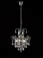 Diyas Rosina 5 Light Pendant Light in Polished Chrome with Crystal