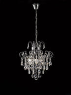 Diyas Rosina 6 Light Pendant Light in Polished Chrome with Crystal
