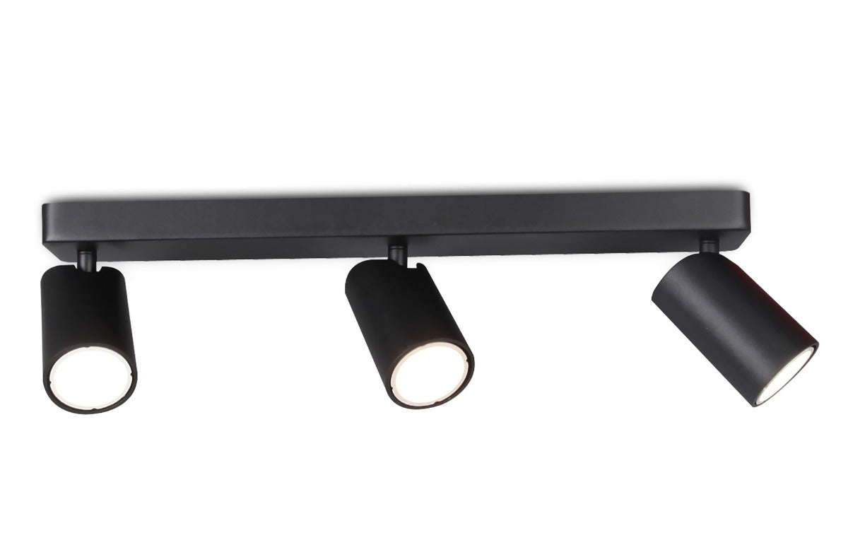 Mantra Sal Linear Bar 3 Light Spotlight GU10 Matt Black