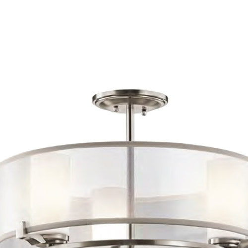Kichler Saldana 3 Light Semi Flush Ceiling Light in Pewter