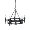 Elstead Saxon 5 Light Ceiling Light in Hand Painted Black