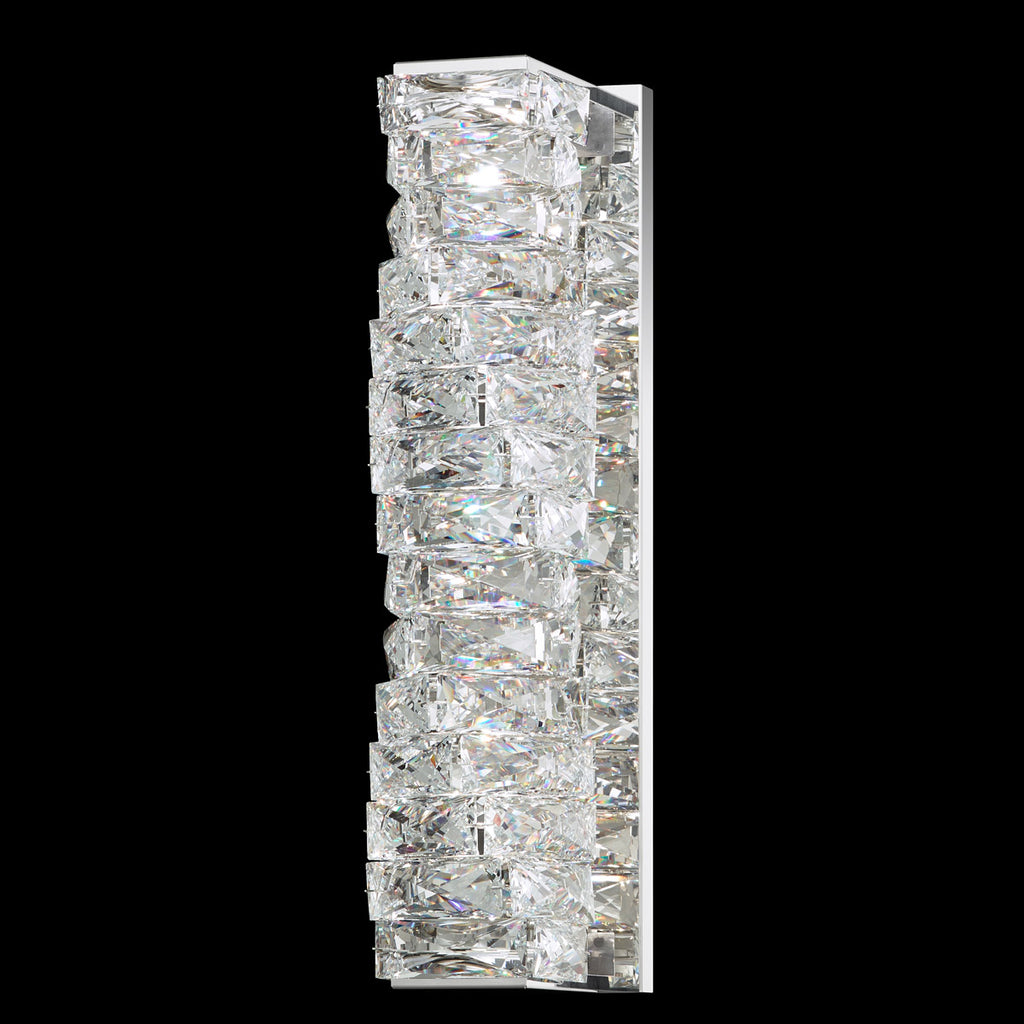 Schonbek Glissando 2 Light Wall Light with Swarovski Crystal in Stainless Steel