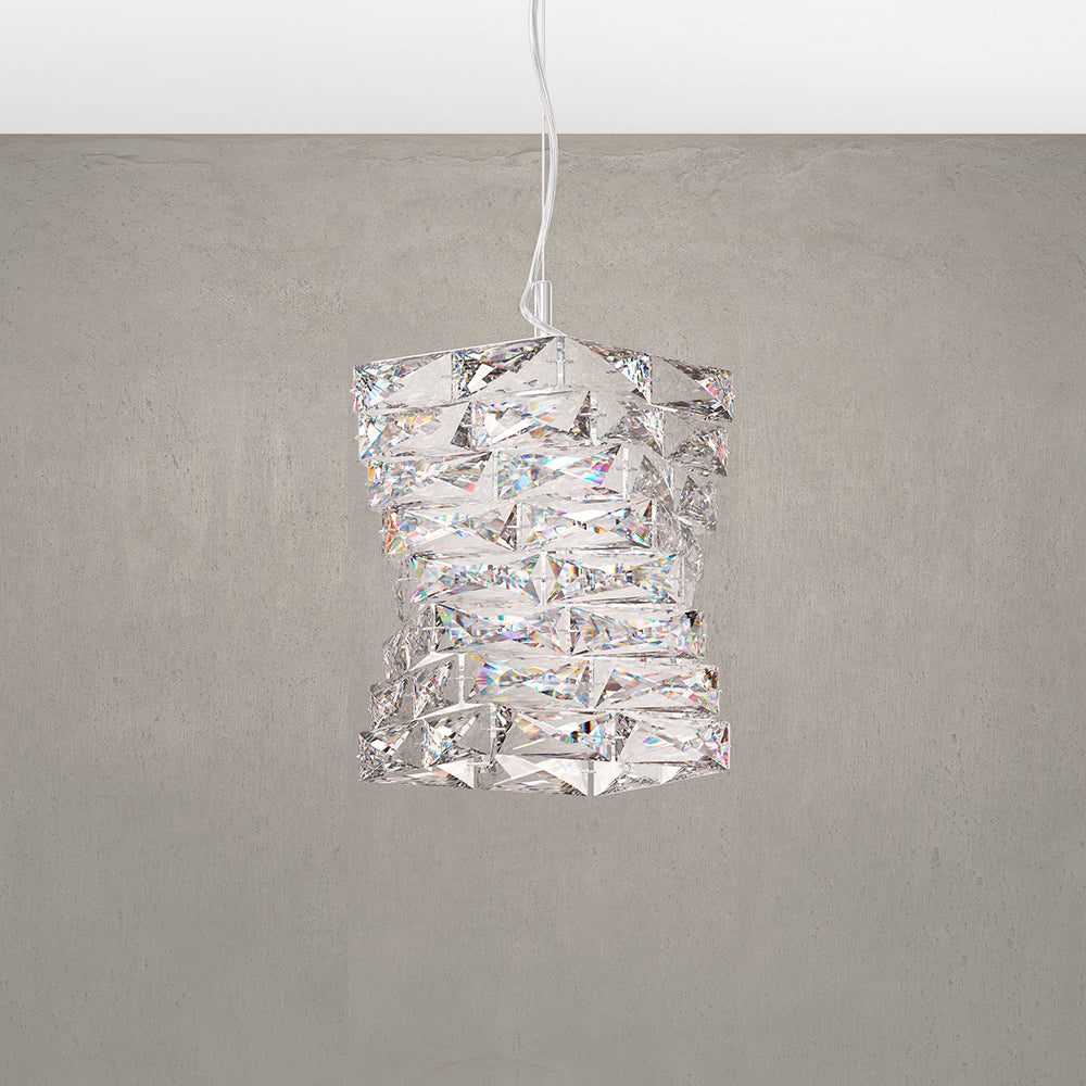 Schonbek Glissando Swarovski Crystal Pendant Light in Stainless Steel