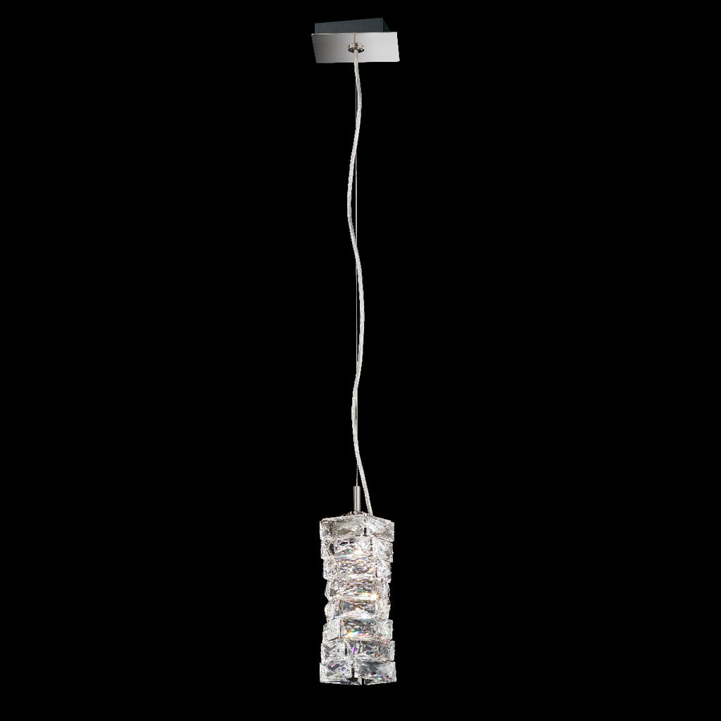 Schonbek Glissando Swarovski Crystal Pendant Light in Stainless Steel