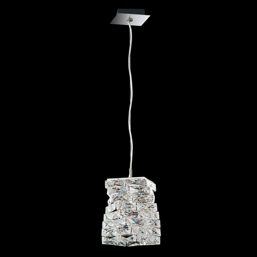 Schonbek Glissando Swarovski Crystal Pendant Light in Stainless Steel