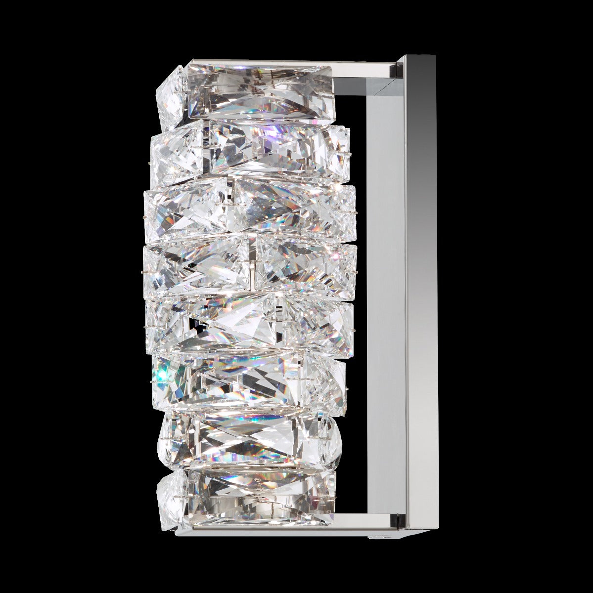Schonbek Glissando Swarovski Crystal Wall Light in Stainless Steel