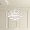 Schonbek Plaza 22 Light Radiance Crystal Chandelier in Stainless Steel