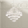 Schonbek Plaza 31 Light Pendant in Stainless Steel with Clear Radiance Crystal
