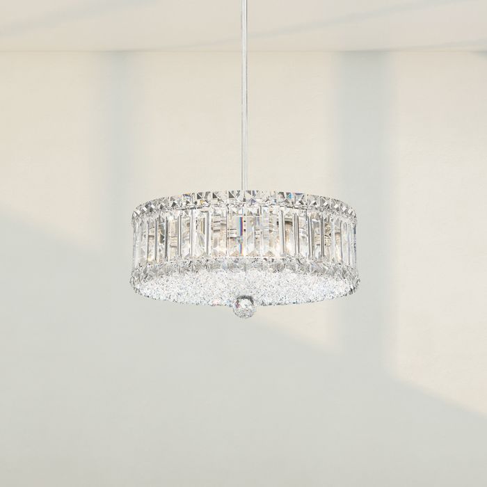 Schonbek Plaza 8 Light Radiance Crystal Chandelier in Stainless Steel