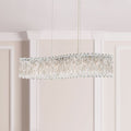 Schonbek Sarella 7 Light Bar Pendant Light with Heritage Crystal in Antique Silver