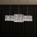 Schonbek Selene 6 Light Pendant Light in Stainless Steel with Clear Optic Crystal
