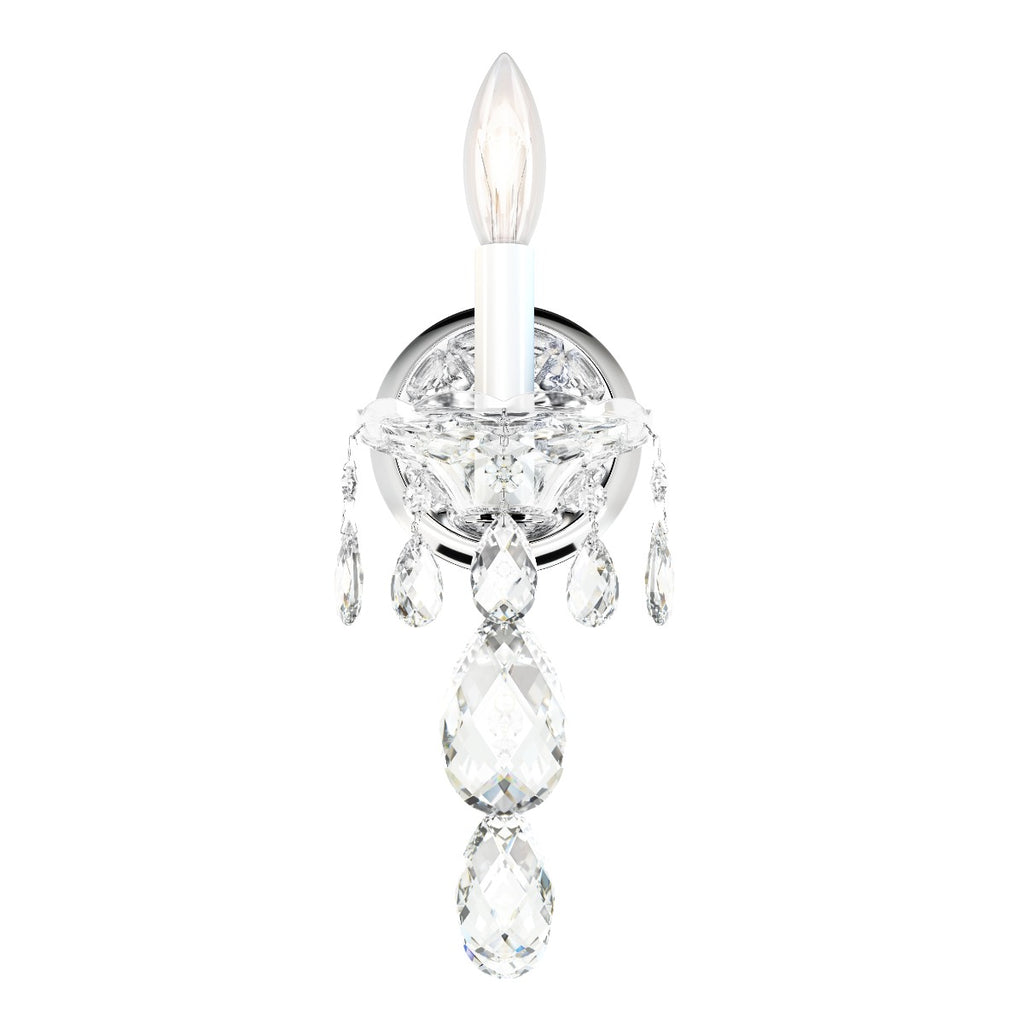 Schonbek Sterling 1 Light Heritage Crystal Wall Light in Silver
