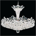 Schonbek Trilliane 15 Light Chandelier in Polished Stainless Steel Clear Radiance Crystal