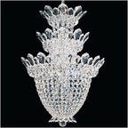 Schonbek Trilliane 15 Light Chandelier in Polished Stainless Steel with Clear Radiance Crystal