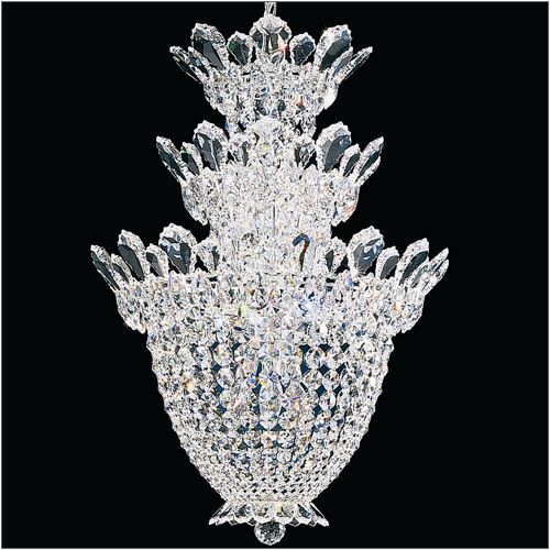 Schonbek Trilliane 15 Light Chandelier in Polished Stainless Steel with Clear Radiance Crystal