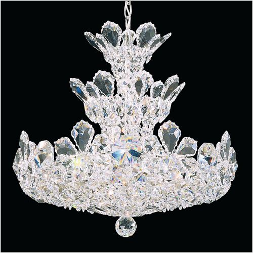 Schonbek Trilliane 15 Light Radiance Crystal Chandelier in Polished Stainless Steel