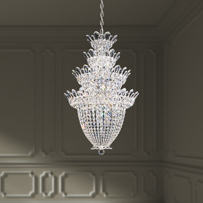 Schonbek Trilliane 24 Light Radiance Crystal Chandelier in Polished Stainless Steel 