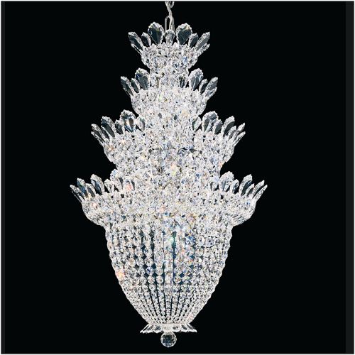 Schonbek Trilliane 24 Light Radiance Crystal Chandelier in Polished Stainless Steel 