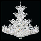 Schonbek Trilliane 30 Light Chandelier in Polished Stainless Steel with Clear Radiance Crystal