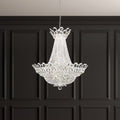 Schonbek Trilliane 39 Light Chandelier in Polished Stainless Steel with Clear Radiance Crystal