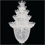 Schonbek Trilliane 48 Light Chandelier in Polished Stainless Steel with Clear Radiance Crystal