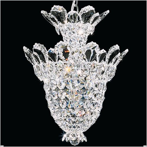 Schonbek Trilliane 5 Light Mini Pendant in Polished Stainless Steel with Clear Radiance Crystal
