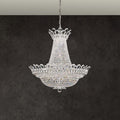 Schonbek Trilliane 53 Light Chandelier in Polished Stainless Steel with Clear Radiance Crystal