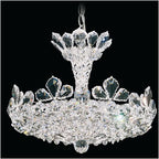 Schonbek Trilliane 6 Light Chandelier in Polished Stainless Steel with Clear Radiance Crystal