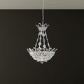 Schonbek Trilliane 8 Light Chandelier in Polished Stainless Steel Clear Radiance Crystal