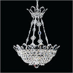 Schonbek Trilliane 8 Light Chandelier in Polished Stainless Steel Clear Radiance Crystal
