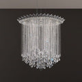 Schonbek Trilliane 8 Light Pendant Light with Clear Heritage Crystal in Stainless Steel