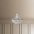 Schonbek Trilliane 8 Light Semi-Flush Mount in Polished Stainless Steel with Clear Radiance Crystal