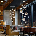 Schuller Sphere 14 Light Cluster Pendant Light with Multicoloured Shades & Remote Control