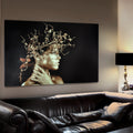 Regent Mujer Dorada Printed Glass Wall Art