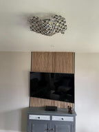 Schuller Saten 4 Light Crystal Flush Ceiling Light in Chrome