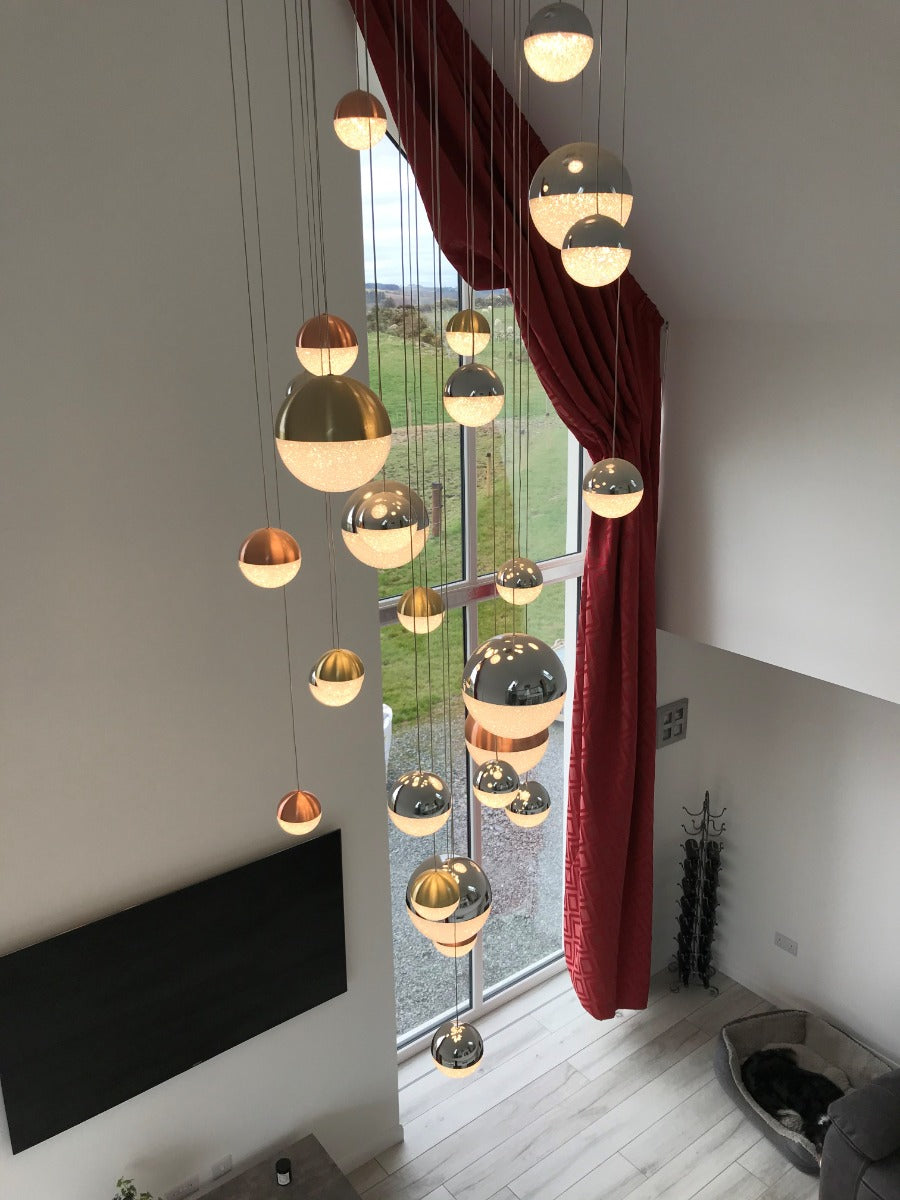 Schuller Sphere 27 Light Cluster Pendant Light in Multicoloured with Bluetooth Control