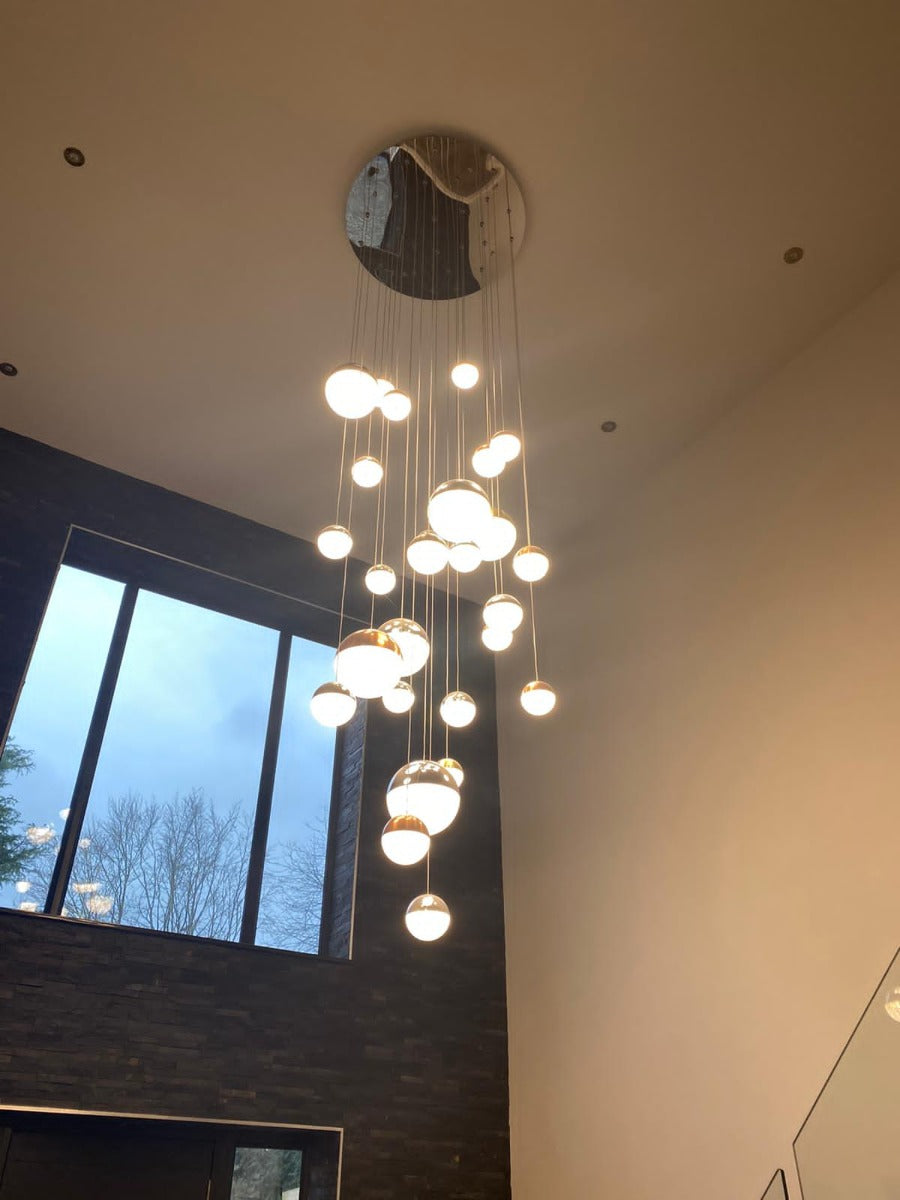 Schuller Sphere 27 Light Cluster Pendant Light in Multicoloured with Bluetooth Control