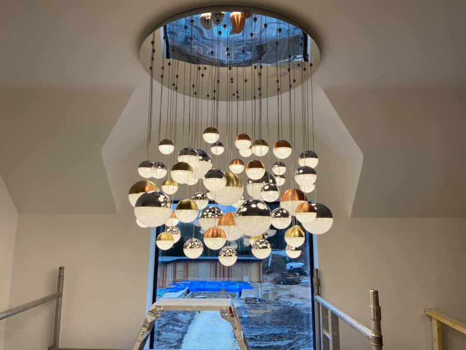 Schuller Sphere 55 Light Cluster Pendant Light with Multicoloured with Bluetooth Control